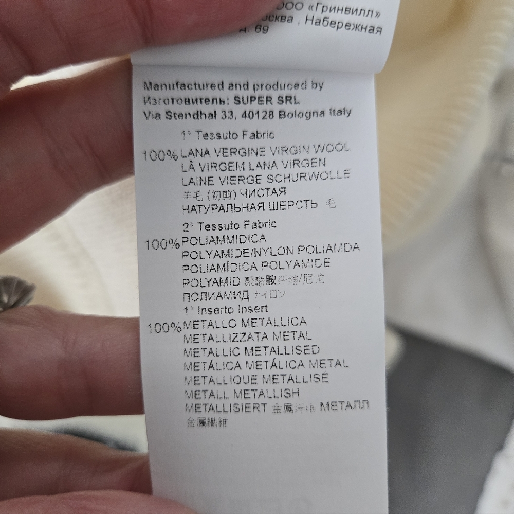 $799 Les Copains Crew Neck Virgin Wool Sweater S (EU 40) - Picture 7 of 7